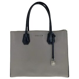 Sac cabas en cuir Michael Kors Marron Noir Blanc