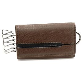 Bulgari Bvlgari Octo Calf Key Case Brown Black Dark brown