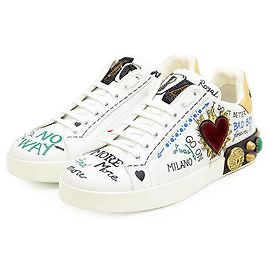 Dolce & Gabbana Zapatillas de cuero Dolce&Gabbana Blanco Otro