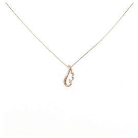 Autre Marque Au750 Diamond Necklace Pink