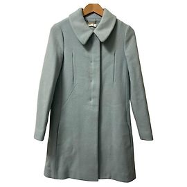 Chloé Casaco de Lã com Colarinho Único e Zíper Chloe Azul Azul claro