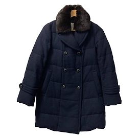 Autre Marque Mackintosh Philosophy Rabbit Fur Down Coat Blue Navy blue