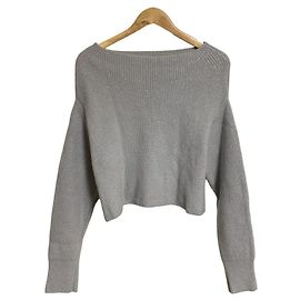 Autre Marque Apuweiser-riche Pull en maille lamé à manches courtes Marron