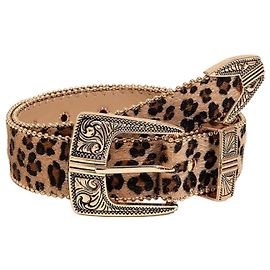 Autre Marque Leopard PU Leather Belt Multiple colors Leopard print