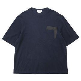 Hermès T-Shirt aus Baumwolle und Kaschmir Schwarz Marineblau