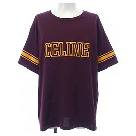 Céline T-shirt solta CELINE Triomphe em algodão Vermelho Amarelo