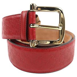 Gucci Micro Guccisima Ledergürtel Rot