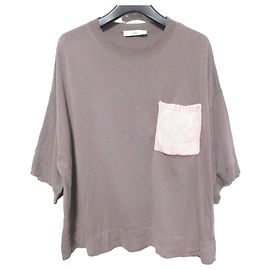 Autre Marque T-shirt en maille de coton ASTRAET Marron Rose