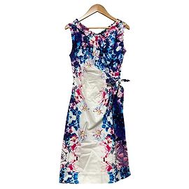 Autre Marque Vestido Adolfo Dominguez Rosa Branco Azul