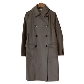 Autre Marque Deuxieme Classe Wool Cashmere Blend Double Breasted Coat Beige