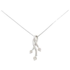 Autre Marque Collana in oro bianco Au750 e diamanti Argento
