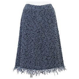 Chanel Tweed-Rock mit Metallicgarn Schwarz Andere