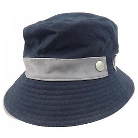 Chapéu Hermès de couro azul marinho Azul Azul marinho