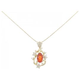 Autre Marque Collana in Opale e Diamanti Au750 D'oro