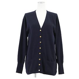 Cardigan Hermès 100% Cashmere Blu Blu navy
