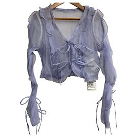 Autre Marque Blouse transparente Snidel avec ruban à l'avant Violet