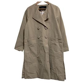 Autre Marque Abrigo cruzado sin cuello Tara Jarmon Beige