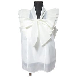 Autre Marque Blouse pull-over à nœud Snidel Autre Écru
