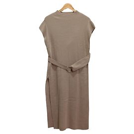 Autre Marque Vestido largo de punto Snidel Beige