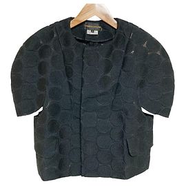 COMME des GARCONS Dot Embroidery Lace Jacket Black