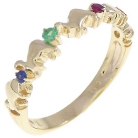 Autre Marque Vendome Ring aus K10 Gelbgold mit bunten Edelsteinen Golden
