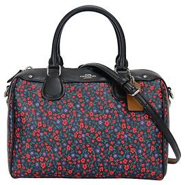 Borsa 2way Coach Mini Boston in PVC e pelle Nero Multicolore