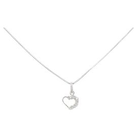 Autre Marque Collar de diamantes Au750 Plata