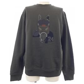 Hermès Hermes Quarter Bash Sweatshirt aus Baumwolle Grün Khaki