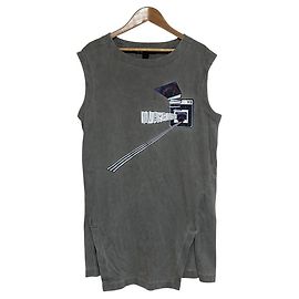 Autre Marque T-shirt sem mangas com estampado gráfico Y-3 Marrom