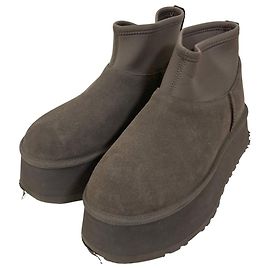 Botas curtas de plataforma UGG Classic Mini Dipper Marrom