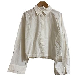 Autre Marque Chemise Cropped Design Snidel Blanc