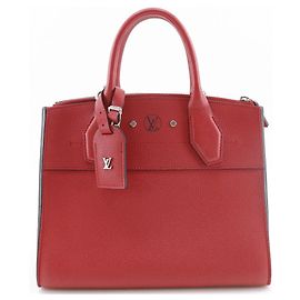 Borsa 2way Louis Vuitton City Steamer PM in vitello Rosso