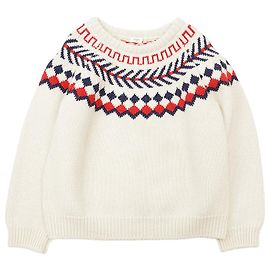 Céline Jersey de lana Fair Isle CELINE Roja Azul Crudo