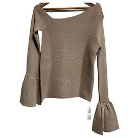 Autre Marque Haut en maille asymétrique Rienda Beige