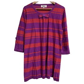 Autre Marque Sonia Rykiel Stricktop mit Bandstreifen Lila