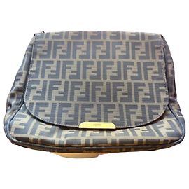 Sac à main Fendi Zucca en toile marron Marron Monogramme