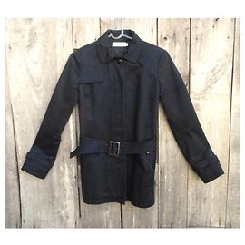Comptoir des Cotonniers Trench coat preto com cinto Preto