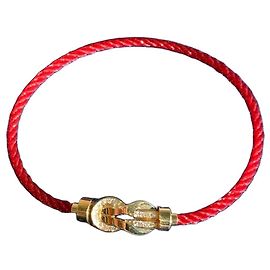Fred Force 10 Red String Bracelet with Diamonds Golden