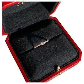 Bague Cartier Small Sugar Or Rose et Diamants Doré