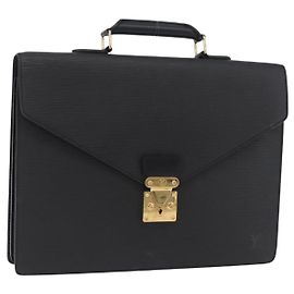 LOUIS VUITTON Epi Serviette Conseiller Briefcase Black M54422 LV Auth BA15530 Black