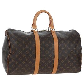 LOUIS VUITTON Monogram Keepall 45 Boston Bag M41428 LV Auth 203170V Monogramme