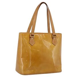 LOUIS VUITTON Monogram Vernis Houston Handtasche Beige M91004 LV Auth ep15897 Beige