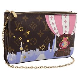 LOUIS VUITTON Monogram Vivienne Pochette Double Zip Bag M68486 LV Auth 204905SAM Monograma