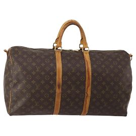 LOUIS VUITTON Monogram Keepall Bandouliere 55 Bolsa Boston M41414 LV Auth 202594 Monograma