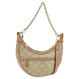 LOUIS VUITTON Monogram Laminated Jacquard Loop Bag Gold M22928 LV Auth 206273SAM Golden