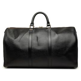 Sac de voyage Louis Vuitton Epi Keepall 50 Noir Noir