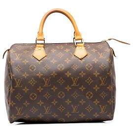 Brown Louis Vuitton Monogram Speedy 30 Boston Bag Brown
