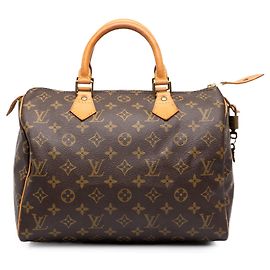 Bolso Boston Louis Vuitton Monogram Speedy 30 Marrón Castaño