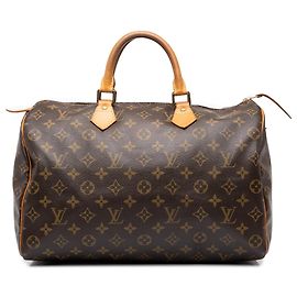 Bolso Boston Louis Vuitton Monogram Speedy 35 Marrón Castaño