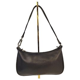 Borsa Longchamp Le Foulonne Pelle Nera Nero